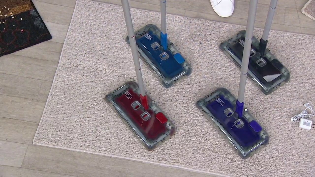 Black & Decker Cordless Rechargeable MultiSurface Floor Sweeper on QVC