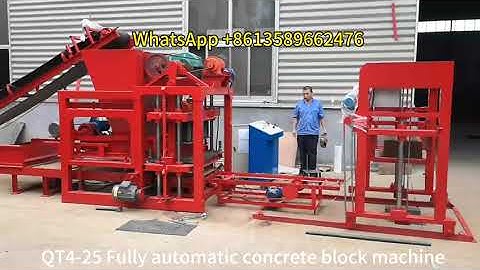 QT4-25 fully automatic concrete cement block making machine pavement block moulding machine