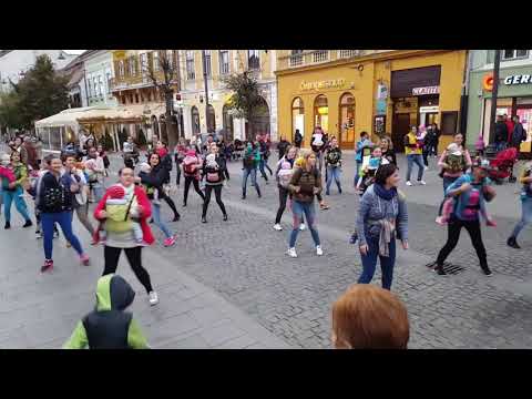 Flash Mob Babywearing Sibiu, Romania 2017
