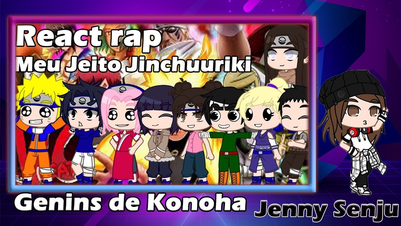 Genins de Konoha reagindo ao rap Meu Jeito Jinchuuriki(VG BEATS)
