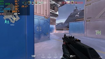 VALORANT : GTX 1650 OC + Intel i5 10400F (Ultra Graphics) 2021