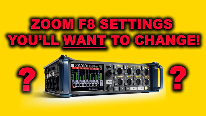 Zoom F8n - change these settings