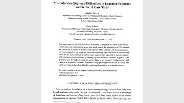 Case study on sequence and series