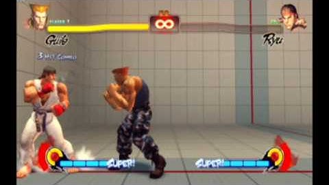 Guile (PADAU)  Street Fight IV -Focus Attack into Ultra-