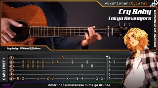 Tokyo Revengers OP [ Cry Baby -  HiGE DANdism ] Fingerstyle Guitar Cover | TAB Tutorial