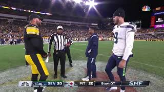 Russell Wilson Gets Booed & Wins Coin Toss While Not Playing 😂