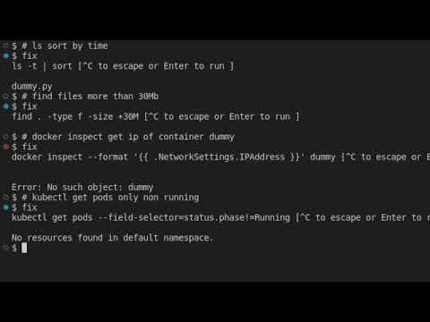 AI shell assistant: fix and generate command line