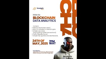 Intro to Blockchain Data Analytics