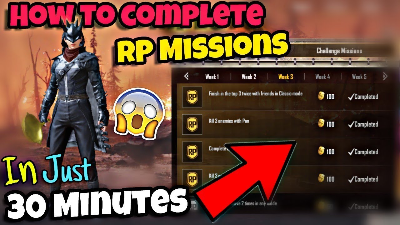 Pubg Mobile - How to complete Royale Pass Missions in Just 30 Minutes | 2019 Secret tricks