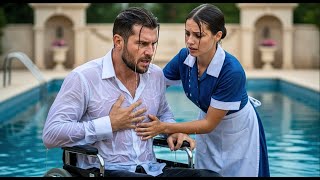 Un millonario en silla de ruedas cayó a la piscina, pero ¿quién saltó para salvarlo? Sorprendió a...