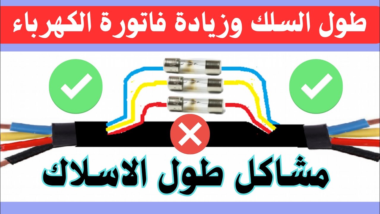 تعرف على مشاكل طول الاسلاك له علاقة بضعف الكهرباء وزيادة الاستهلاك الكهرباء