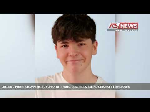 GREGORIO MUORE A 16 ANNI NELLO SCHIANTO IN MOTO. LA SORELLA: «SIAMO STRAZIATI» | 30/01/2025