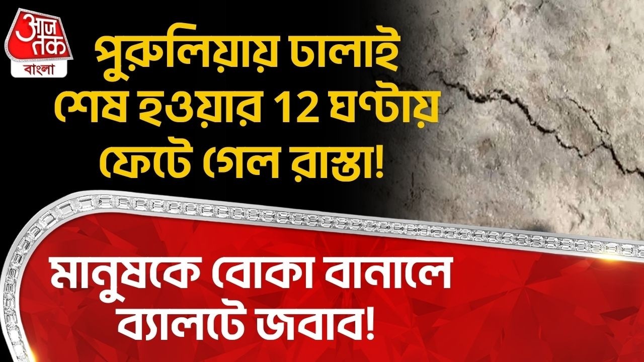 পুরুলিয়ায় ঢালাই শেষ হওয়ার 12 ঘণ্টায় ফেটে গেল রাস্তা! মানুষকে বোকা বানালে ব্যালটে জবাব! Purulia | DN