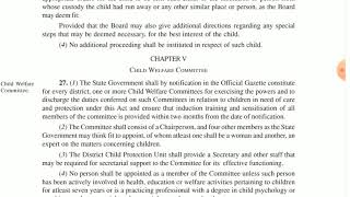 Child welfare committee || sec 27 to sec 30 juvenile justice act, 2015 ||