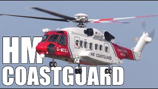 Incredible Sikorsky S92 Coastguard Heli, Departing Caernarfon, and Returning to Base (Close Up).