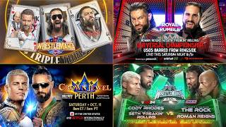 Seth Rollins Every WWE PPV & PLE Match Card & Results Compilation (2022-2026)