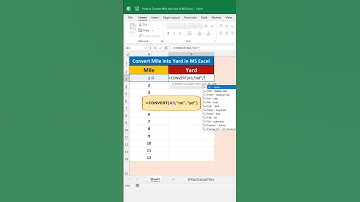How to Convert Mile into Yard in Excel || Excel Tips & Trick || #shorts #excel #exceltips