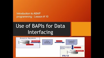 Introduction to SAP ABAP Programming | Lesson 10 | BAPIs