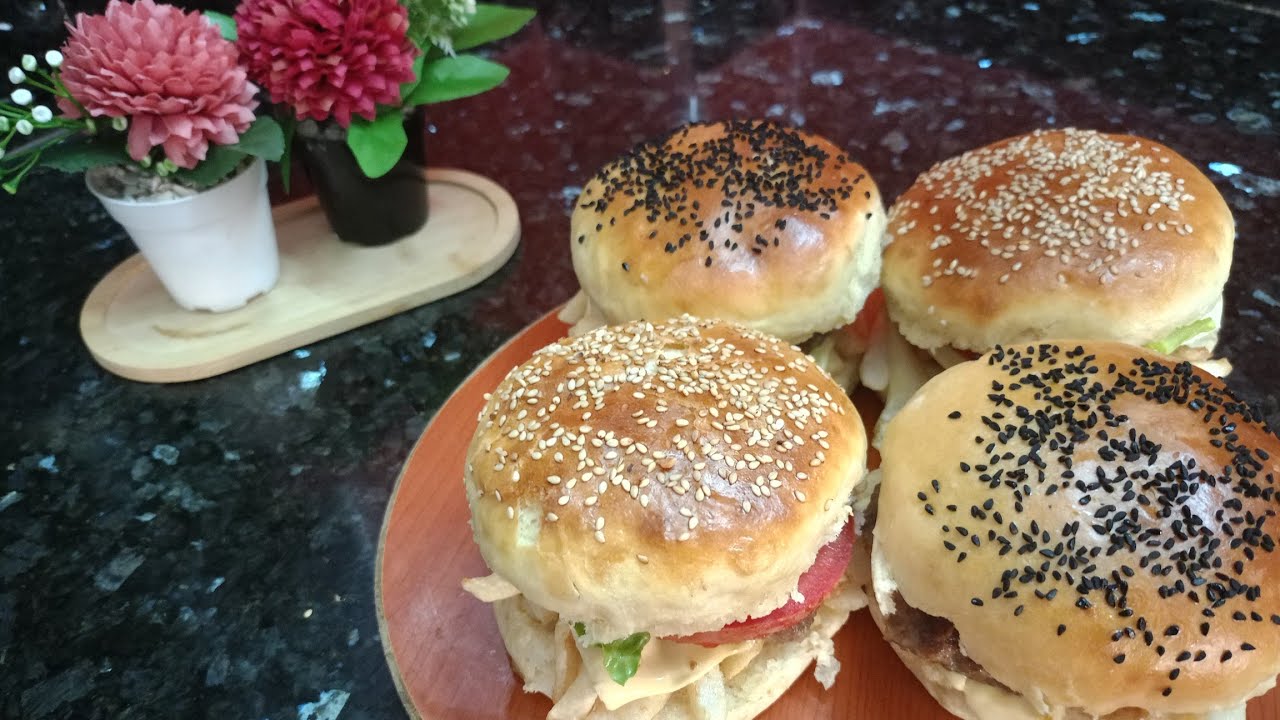 عجينة خبز برجر 🍔خفيفة ريشة بمقادير مظبوطة وناجحة مليار بالمئة🍔🍔😋😋👍