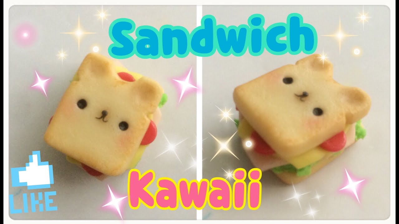 Sandwich Kawaii De porcelana fría / Manualidades Kawaii Fáciles