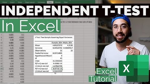 Independent t-Test in Excel | 2 Methods (simple!)
