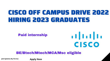 cisco internships for 2023 graduates || Paid internship 2023 graduates || All details in video