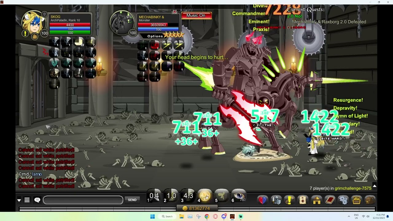 AQW Grim Challenge Mechabinky & Raxborg (3min 30sec+)