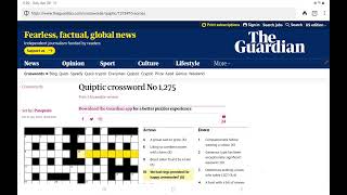 Guardian Quiptic Crossword (No. 1,275)