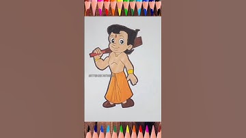 chhota bheem drawing step by step/chota bheem drawing easy/chhota bheem cartoon drawing#superbheem