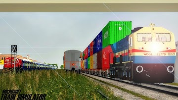 Busy Ajmer Ahmedabad Line Concor Freight Duty MSTS Open Rails Journey Part 1