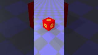 Rubik's cube falling into the void #3d #animation #shorts