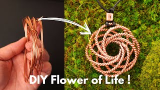 Easy DIY Flower of Life Necklace | Copper Tensor Rings Tutorial Profile