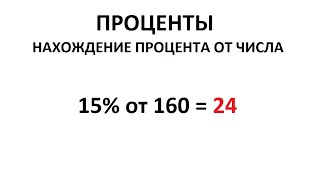 Проценты. Нахождение процента от числа.