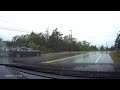 car crash caught on dashcam during hurricane teddy instant karma