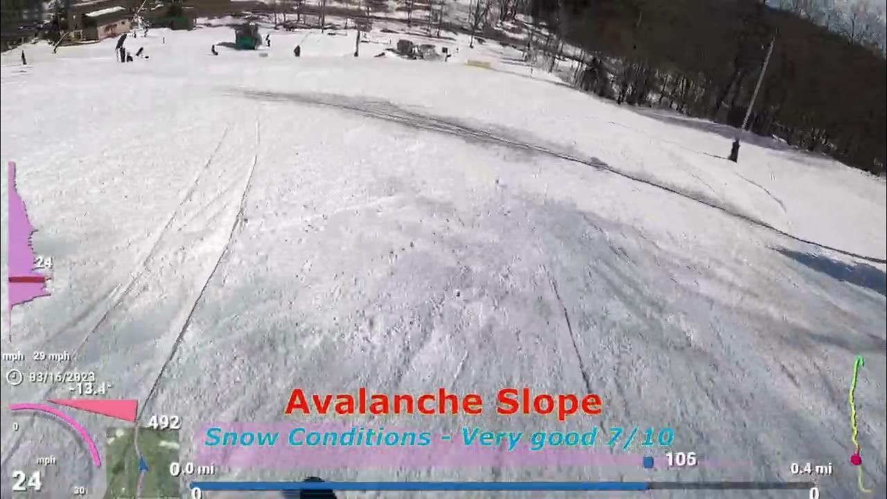 Ski Seven Springs ⛷️🏔️⛷️Avalanche Slope Very good snow conditions 40° f