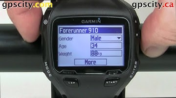 Changing the User Profile on the Garmin Forerunner 910XT