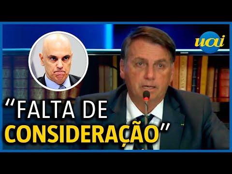 Bolsonaro ataca Moraes por 'discurso de ódio'