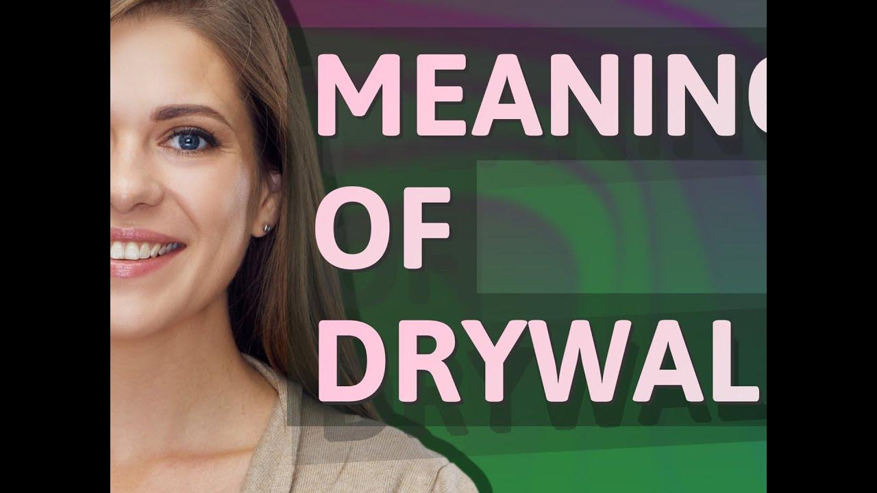 Drywall meaning of Drywall YouTube