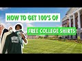 How to get 100's of FREE college shirts and gear; Tutorial