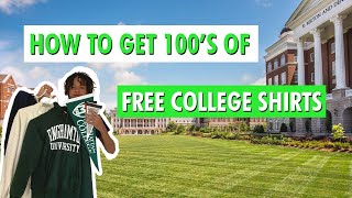 How to get 100's of FREE college shirts and gear; Tutorial