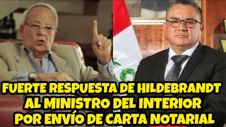 ESTA FUE LA FUERTE RESPUESTA DE CÉSAR HILDEBRANDT AL MINISTR0 DEL INTERIOR TRAS CARTA N0TARIAL