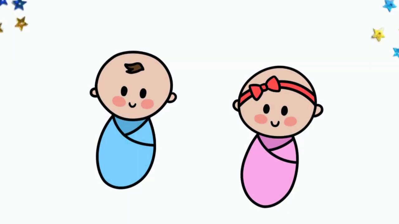 How to draw a BABY GIRL & BABY BOY - Easy Tutorial for Kids ...