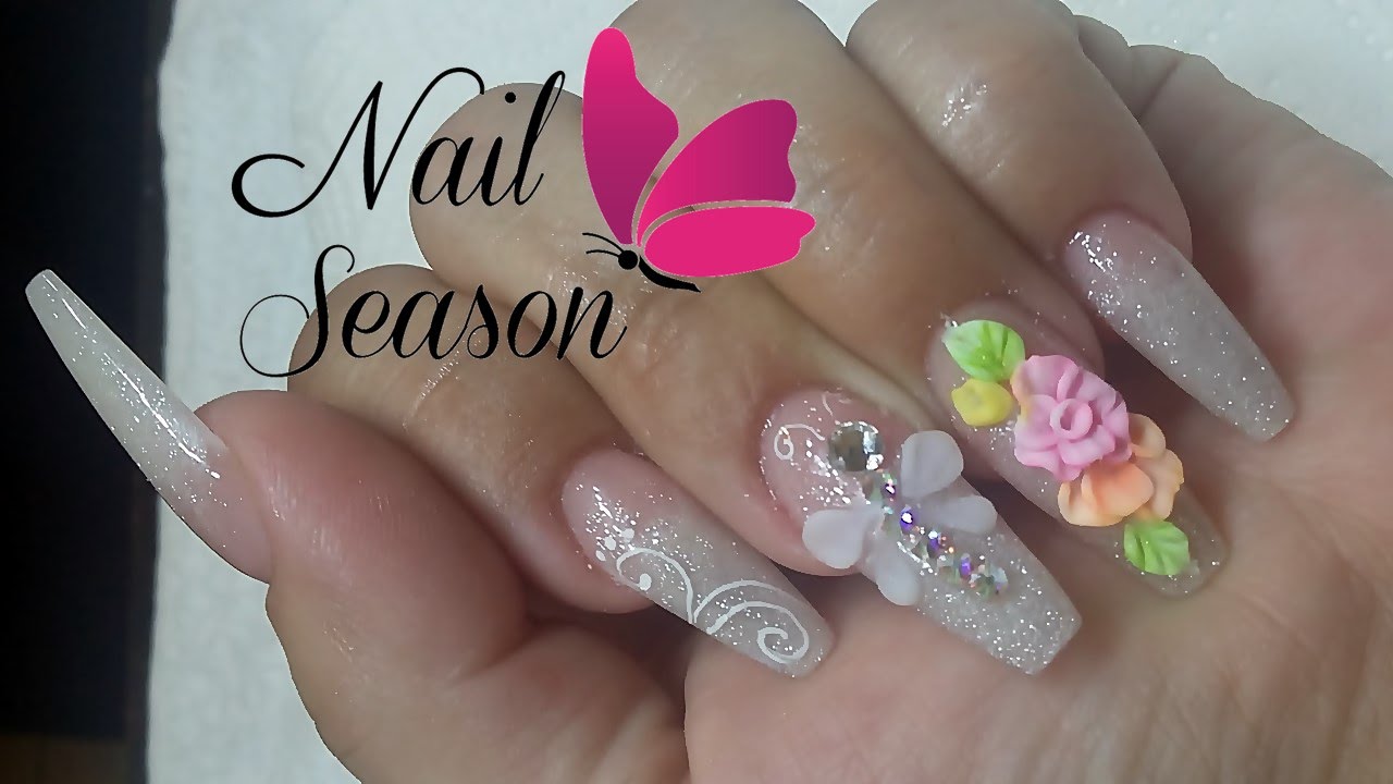 Flor 3d uñas acrilicas paso a paso colores pastel | Easy nail art, Nail art  tutorial, Nails