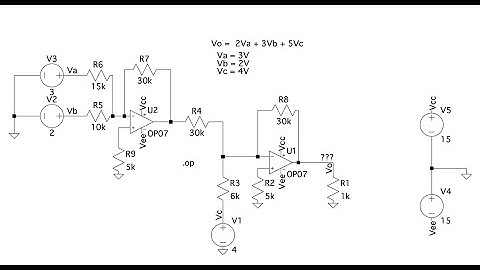 Applications of Op-Amps for Linear Equations | LTSpice Tutorial