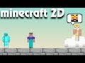 Noob vs cheater minecraft 2D all level! История Нубика и профессионала