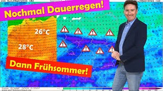 ACHTUNG! Erst Starkregenwarnung, dann Wetterumschwung! Christi Himmelfahrt wird's schöner und wärmer