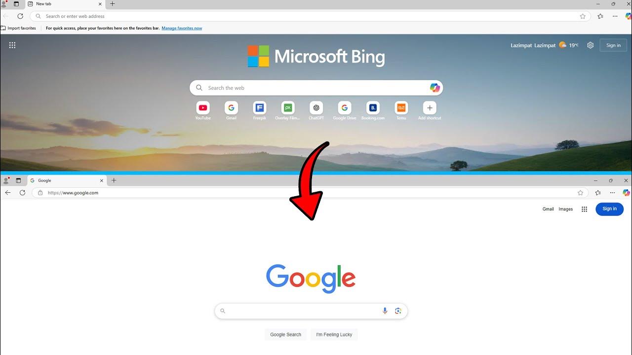 How to make google as default search engine in microsoft edge 2025
