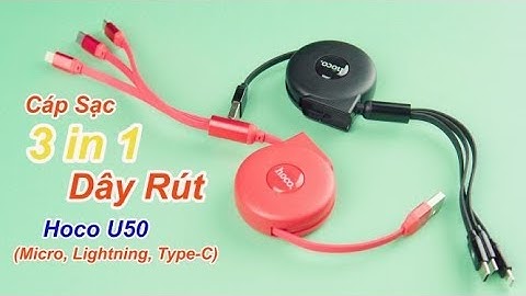 Cáp Sạc 3 in 1 Dây Rút Hoco U50 (Micro, Lightning, Type-C)