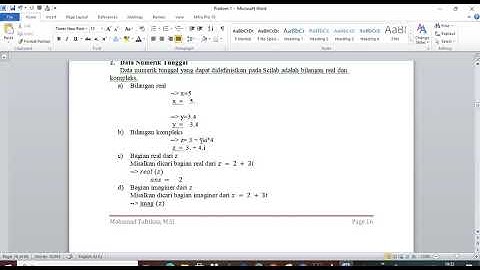 Data String dan Numerik Tunggal
