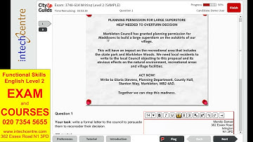 Functional Skills English Level 2   Writing Sample 1   Part 1